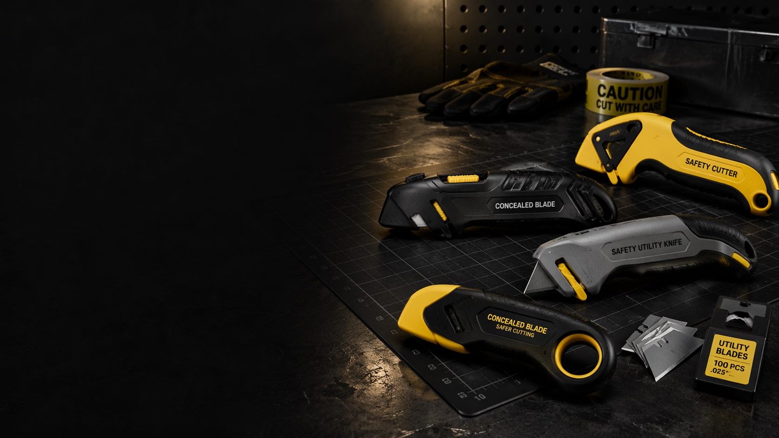 Shrink wrap and stretch film utility knife application