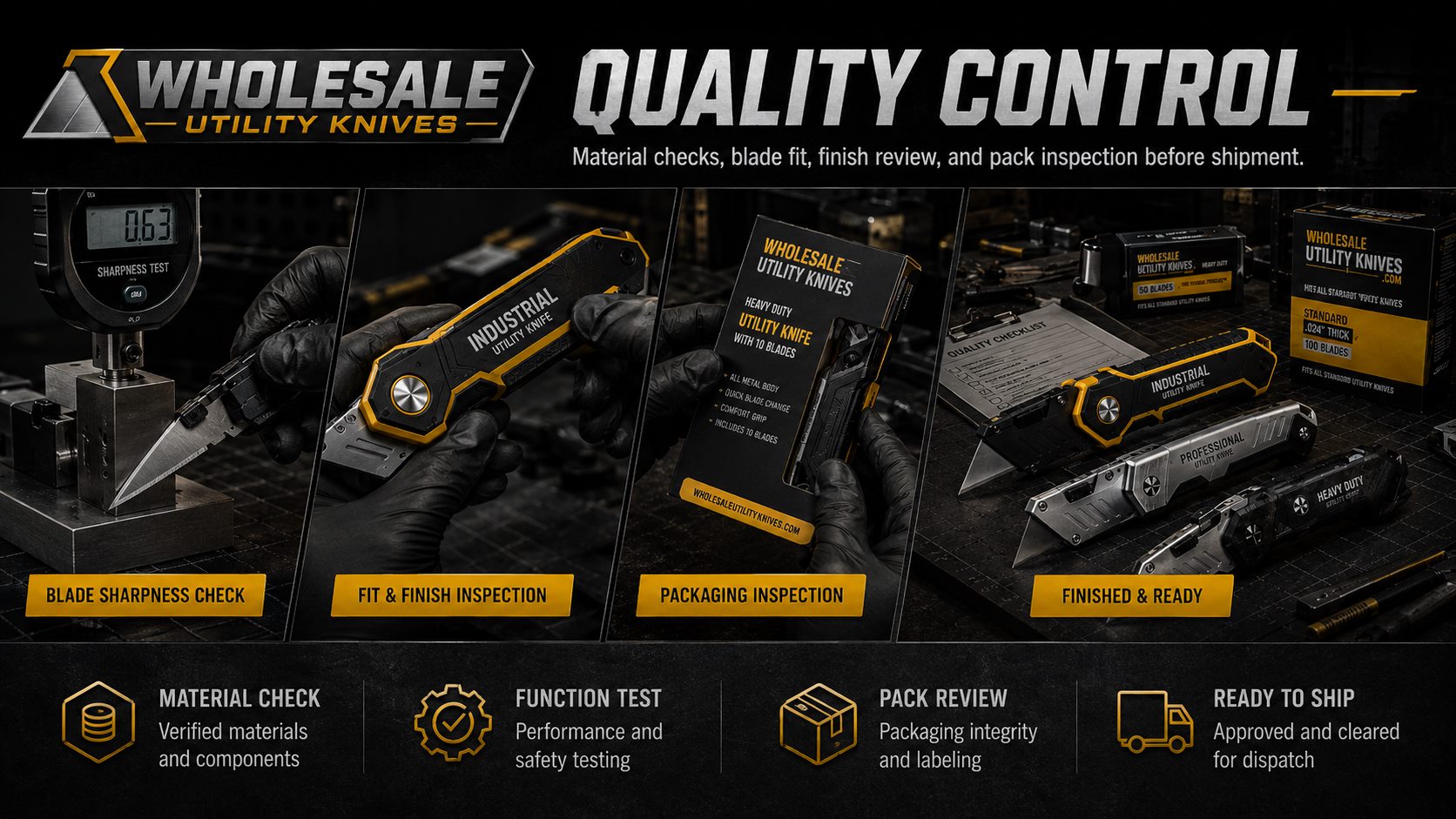 Quality control utility knife wholesale visual