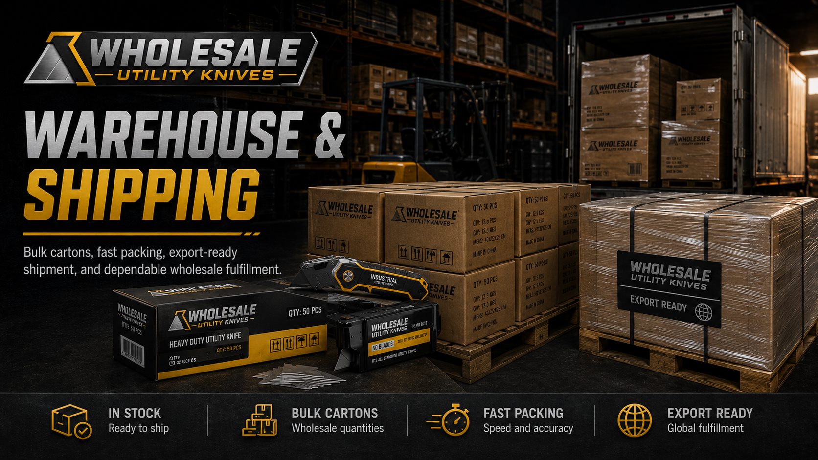Box opening and receiving docks utility knife application