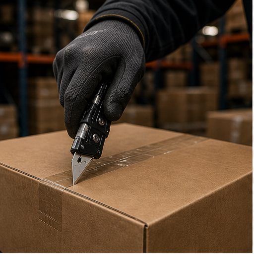 Box opening and receiving docks utility knife application